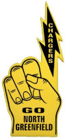 Foam Hands: 24 inch Lightning Bolt Finger Foam Hands